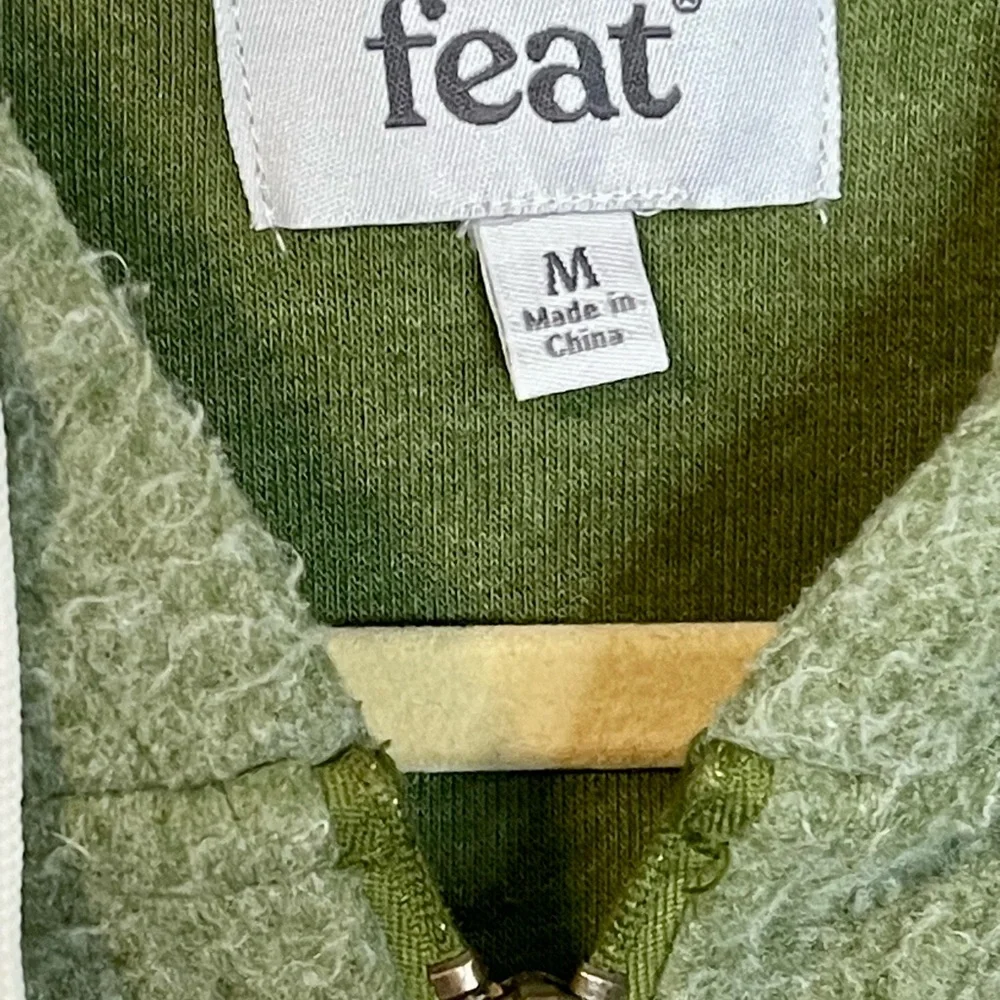 New Feat unisex Green Zip-Up Hoodie - Picture 4 of 4